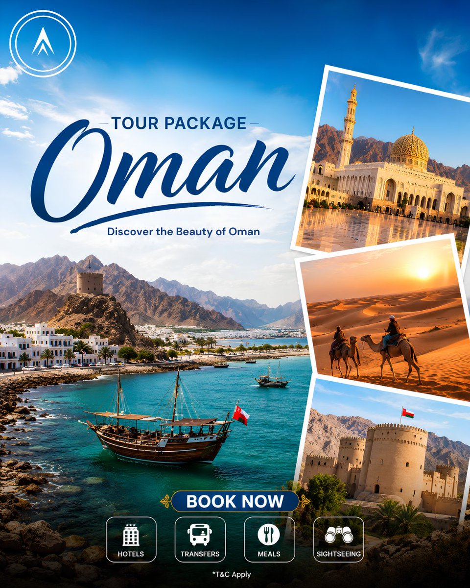 AtyabTravels's tweet photo. Explore the beauty of Oman with Atyab Travels. 🇴🇲✨

From stunning landscapes to rich cultural heritage, every moment is an experience to remember.

#Oman #TravelOman #VisitOman #AtyabTravels https://t.co/oPV1mgolVp