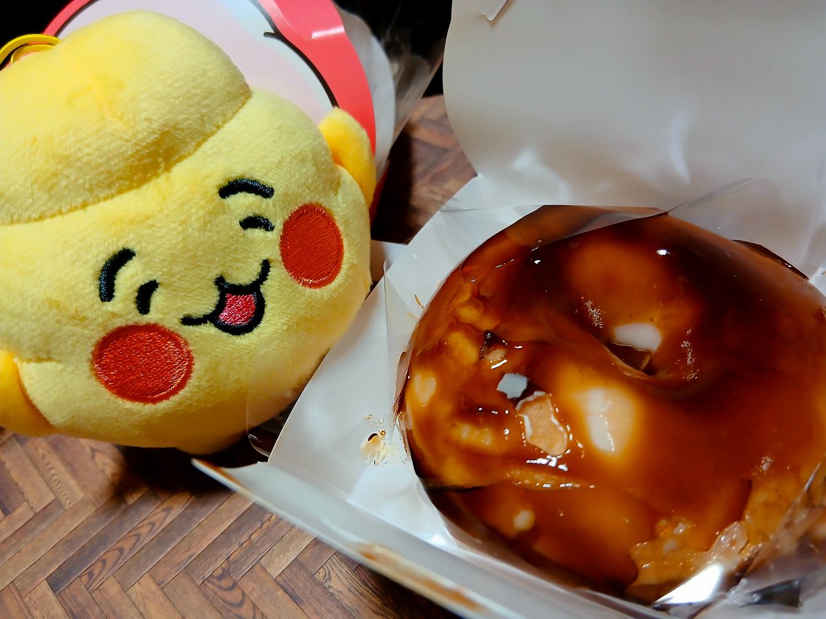 もっちゅりんを頂きました🟡🍩༼´•ᴥ•`༽✨ もちゅもちゅしてて美味しいね🤗