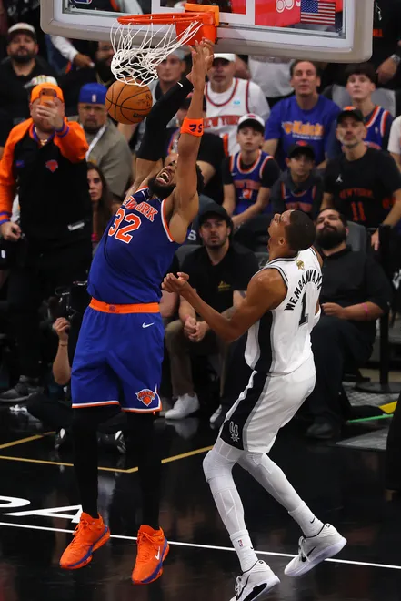 MICHAELDOLLAR's tweet photo. Going back to New York Game 3 Karl-Anthony Towns #AlwaysKnicks📷Up 2-0 Mike Brown The San Antonio Spurs Alvarado Mikal #NewYorkForever Dylan Harper Victor Wembanyama  Rick &amp; Jalen Brunson KAT OG Anunoby Bridges Hart Mitch ROB Deuce Jose #NBAFinals Castle Vassell 2 DOWN 2 TO GO! https://t.co/XDQ1UZIY8h