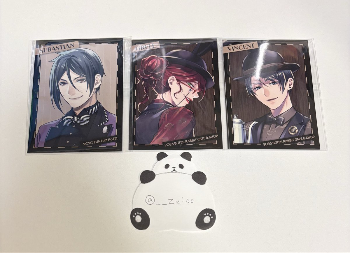 __Zzi000's tweet photo. 交換 》
黒執事 Black Label Memorial Arcade 特典

譲 》 セバスチャン、グレル、ヴィンセント
求 》 グレイ

郵送交換です。
纏めての方優先、お気軽にお声掛けください。 https://t.co/xlIIbrnhEn