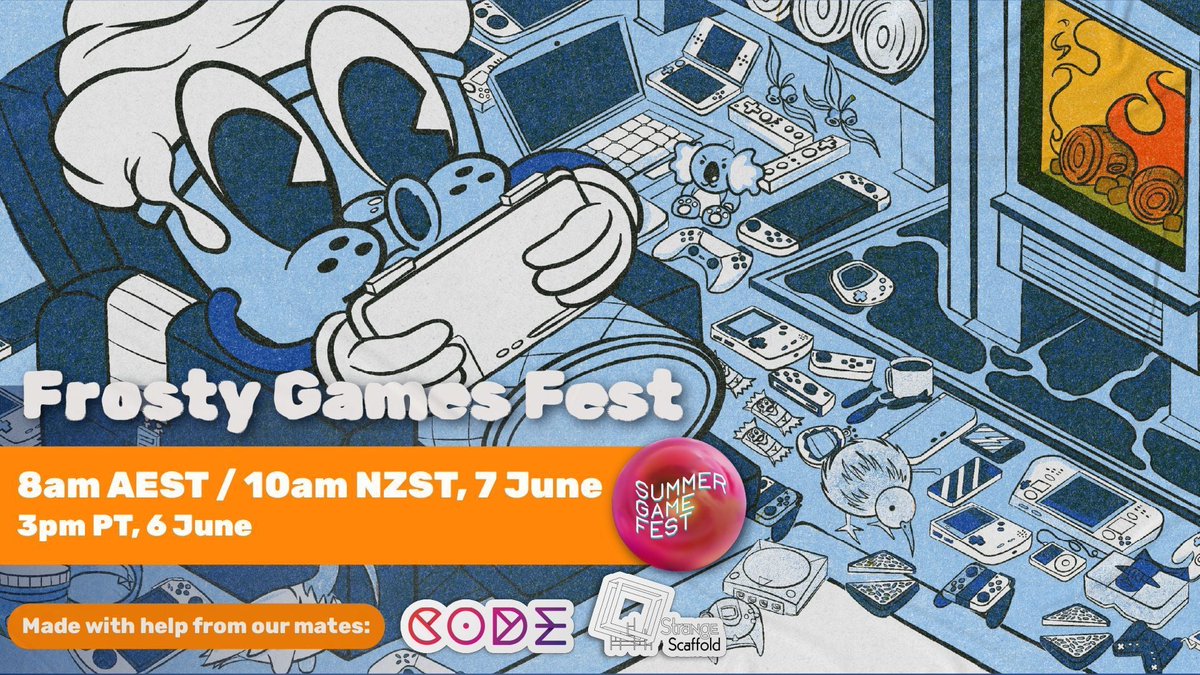 NeoJinEB's tweet photo. Hoy tenemos chorrocientos eventos alrededor del No-E3. Si queréis ver mi muerte en directo, venid a verla.

Southeast Asian Showcase
Wholesome Direct
Story-Rich Showcase
Green Games Showcase
Future Games Show (el plato fuerte)
Frosty Games Fest

17:00 CEST
https://t.co/dMY43wj2EE https://t.co/n6NWdIQRqr