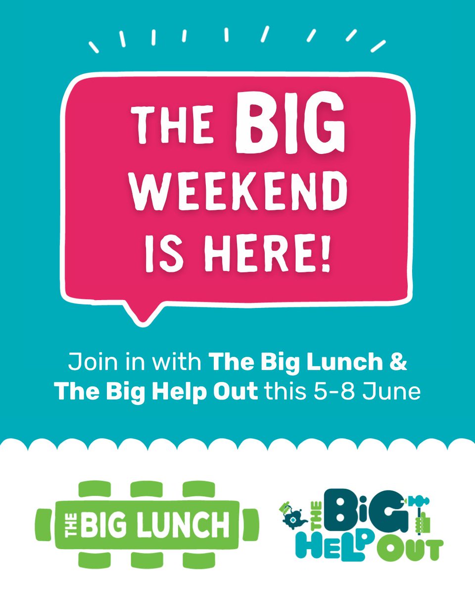 CitizensAdvice's tweet photo. 🥳 The big weekend is here!

Millions are joining the UK’s biggest celebration of community for a weekend of friendship, food, fun and action.

Keen to get involved? Find ideas, events and opportunities to lend a hand 👉 https://t.co/YVx2Wvv28N

#TheBigLunch #TheBigHelpOut https://t.co/p6dhz3oVU8