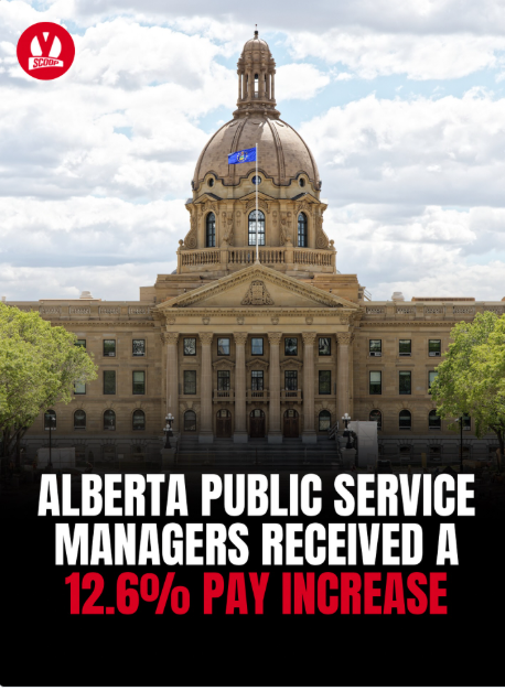 BSwirlsi's tweet photo. Alberta public service managers quietly got a 12.6% pay bump last December. Executive director salaries topped out at $202,256 to fix “recruitment issues,” while unionized workers got 3%. This comes right as eight MLAs started taking a new $6,000 allowance. https://t.co/AVub18hy5J