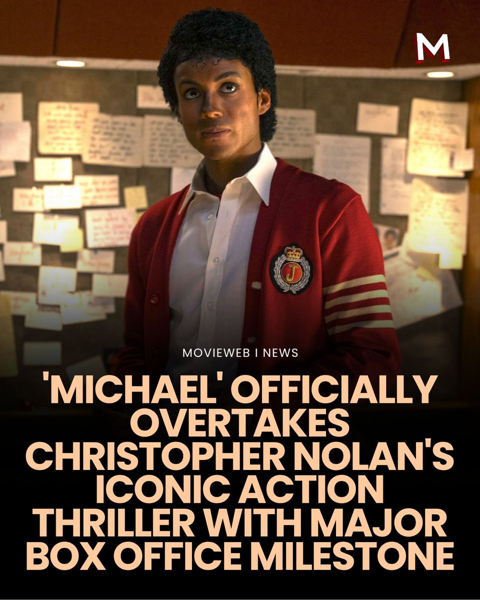 movieweb's tweet photo. 🎤🕺 The King of Pop just moonwalked over Christopher Nolan! 👑📉

Lionsgate’s biopic Michael has officially overtaken Nolan's sci-fi masterpiece Inception at the box office, reaching a massive $855 million milestone! Despite mixed reviews from critics, audiences are absolutely loving it.

Did you expect this biopic to perform this well? 👇

#MichaelMovie #MichaelJackson #Inception #BoxOffice #MovieNews