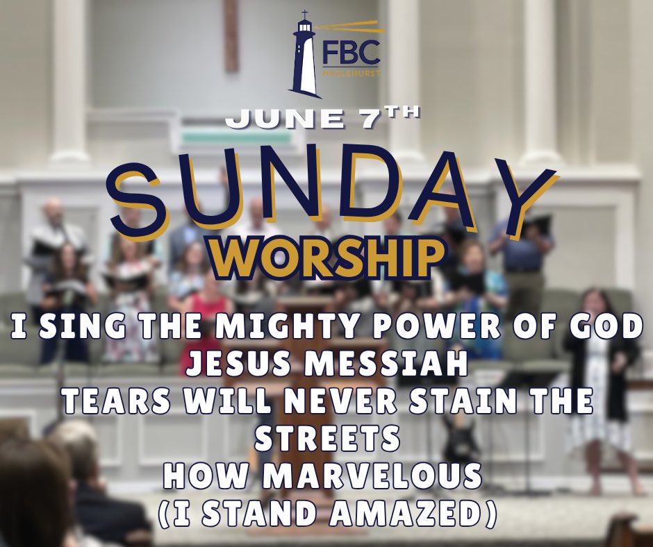 fbchazlehurst's tweet photo. Join us tomorrow where you will find friendly faces, meaningful relationships, encouraging worship &amp; biblical preaching from God’s Word!   

Pastor Brad will be preaching “The Unity of the Gospel” from Ephesians 4:1-6.

Bible Study - 9:15
AM Worship - 10:30
PM Worship - 6:00 https://t.co/FV7OnM2UKY