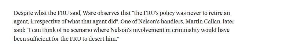 Brehon_is_Best's tweet photo. Sam McBride - via John Ware's book? - identifies one of Nelson's handlers as "Martin Callan". This may be significant. A FRU contact form dated 14 10 1987 refers to a Sgt Callan taking possession of the UDA's targeting packs for evaluation and updating (per Nelson citing an 'M') https://t.co/CvOZPxQD61