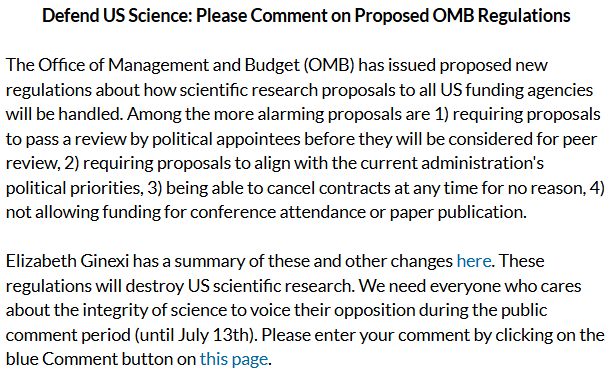 TomKindlon's tweet photo. (Not ME-specific)
Defend US Science: Please Comment on Proposed OMB Regulations

https://t.co/iZFdoO3u9I

https://t.co/lsWeZt2L5v

From the June 2026 email bulletin of the Massachusetts ME/CFS &amp; FM Association https://t.co/y50mOWiHqp
