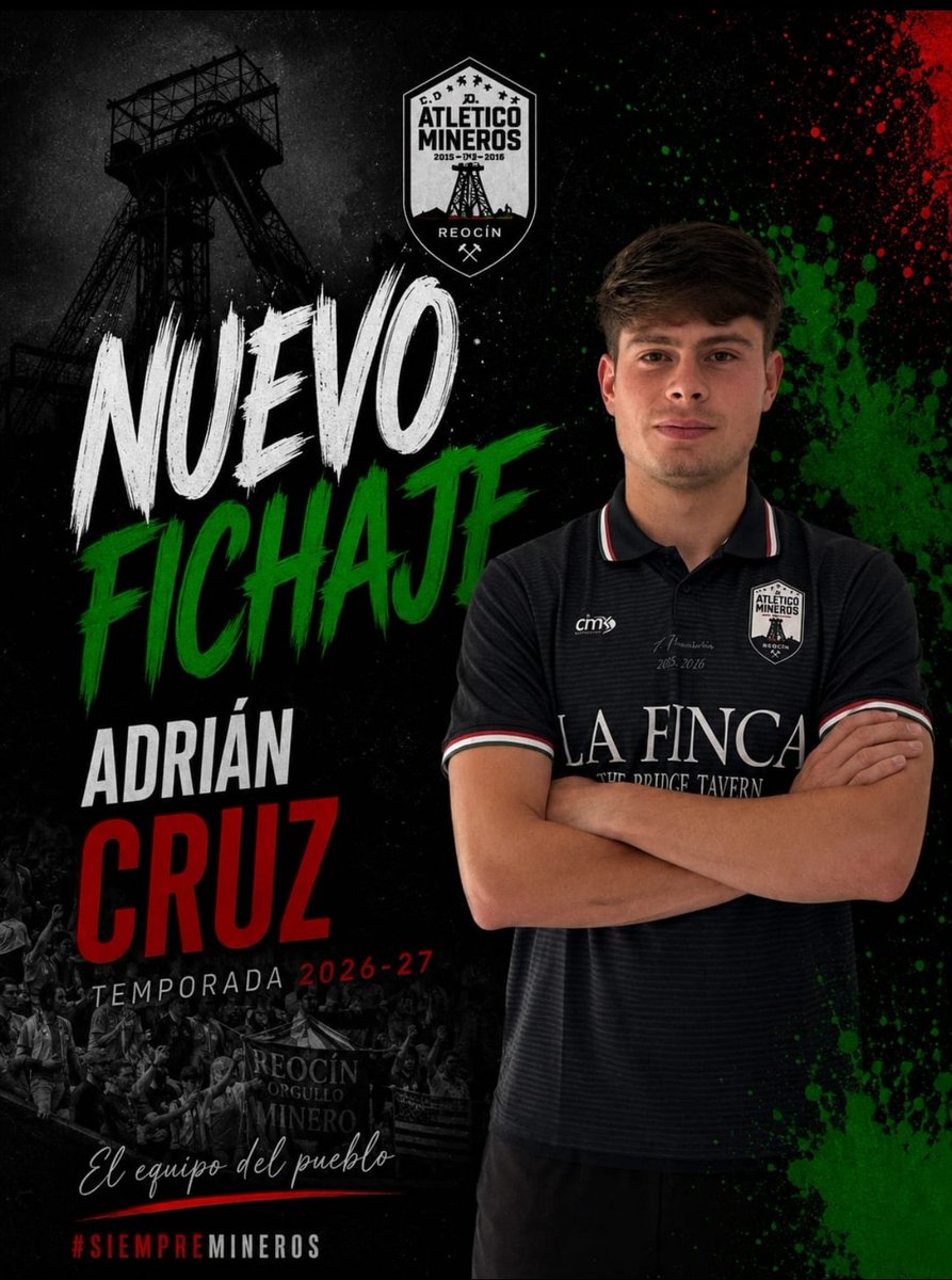 AtMinerosReocin's tweet photo. Adrián Cruz FICHADO ⚒️🖤 https://t.co/qLyiyN5bLE