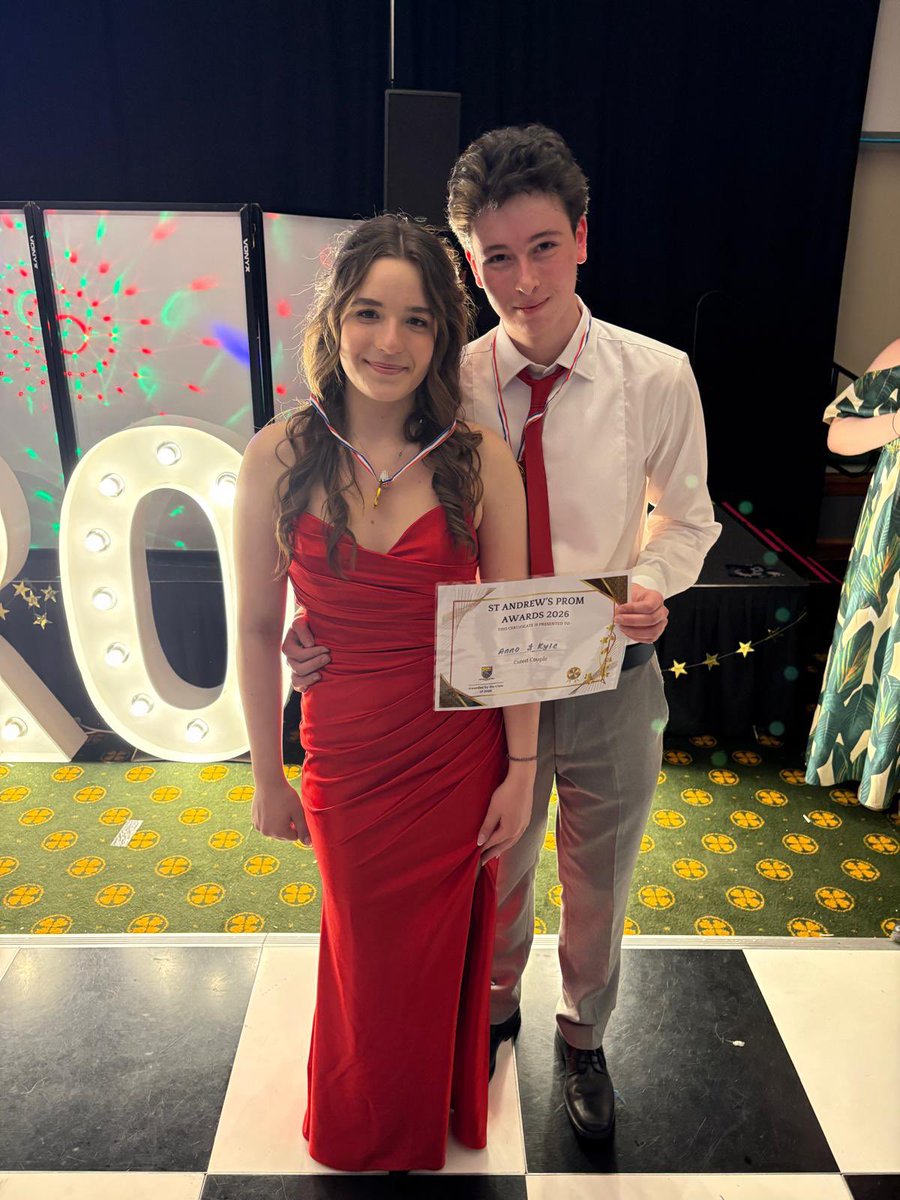 StAndrewsRCSec's tweet photo. Our Prom26 winners - a sensational night for the Class of 2026. 
@MrsLMaughan https://t.co/x5BRxWkic6