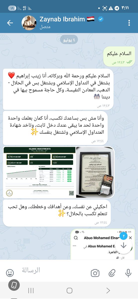elnagara8424's tweet photo. زينب للاستيلاء والتحايل والنصب على تليجرام بحجة التداول الاسلامى https://t.co/c8g87sxpPG