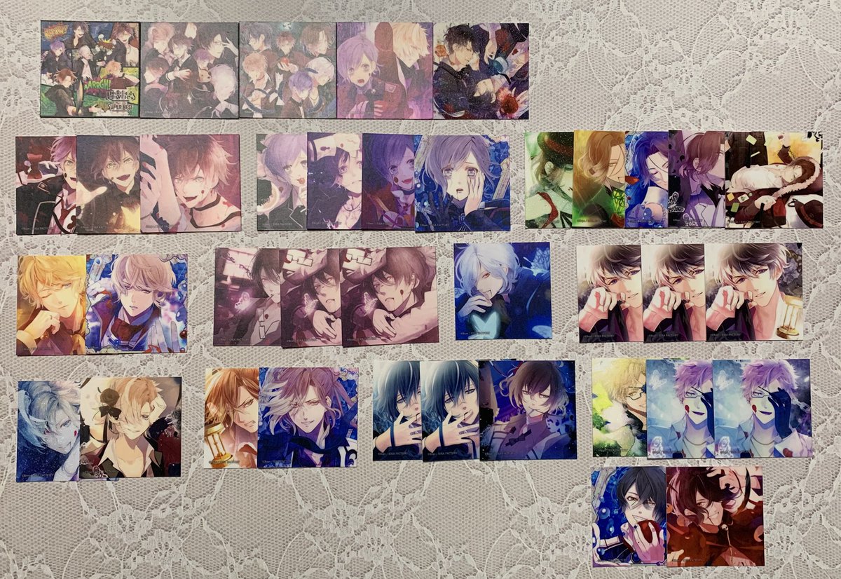0fVampire's tweet photo. [交換/買取]ディアラバ、DIABOLIK LOVERS Orchestra Concert、ジャケットステッカーコレクション

譲→アヤト、カナト、(ライト)、シュウ、レイジ、スバル、ルキ、コウ、ユーマ、アズサ、シン、キノ

求→カルラ:BBジャケ

カルラさんのお買取りもいたします https://t.co/ZzhSUrp6S0