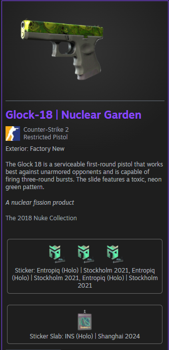 lub77466's tweet photo. @fanocsgo I once bought this skin because the stickers on it were more expensive than the skin itself, now it's the other way around😅 https://t.co/SdWWheN9Ci