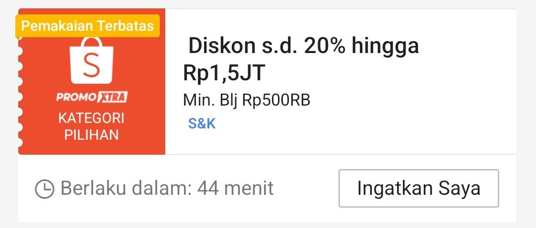 RacunBelanja's tweet photo. Diskon GEDE, maksimal Rp1,5juta‼️
Minimal pembelian Rp500.000
⏰ Jam 20:00

• Diskon 10% kategori handphone, laptop, gadget, dll

• Diskon 20% produk bertanda Promo Xtra &amp; Promo Xtra+

https://t.co/PVNYxD4s4O

Cocok buat yang mau beli kamera, ssd, sepeda, dll https://t.co/cBhhGrT3As