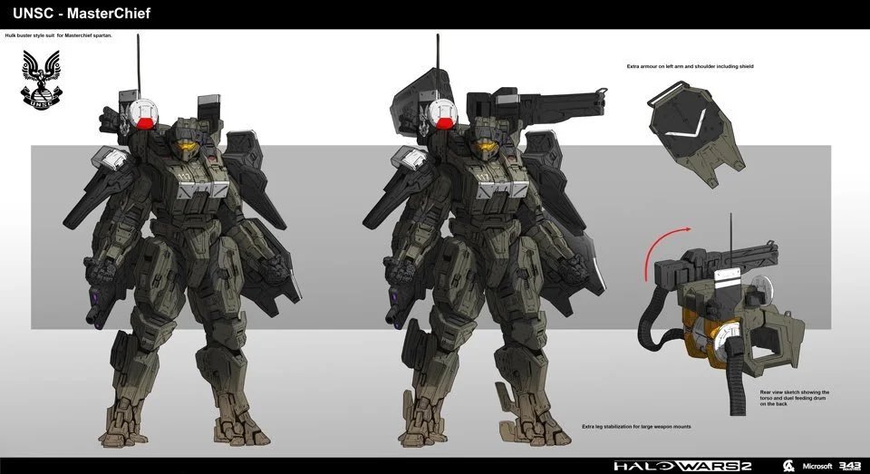 ComponentGames's tweet photo. These two are a prime example of this. Having the Halo Legends mech armor is a cool as fuck idea, but this isn't that. It's over-designed into oblivion, especially next to the simplicity of Mark V Chief. https://t.co/gGLAa2a55j