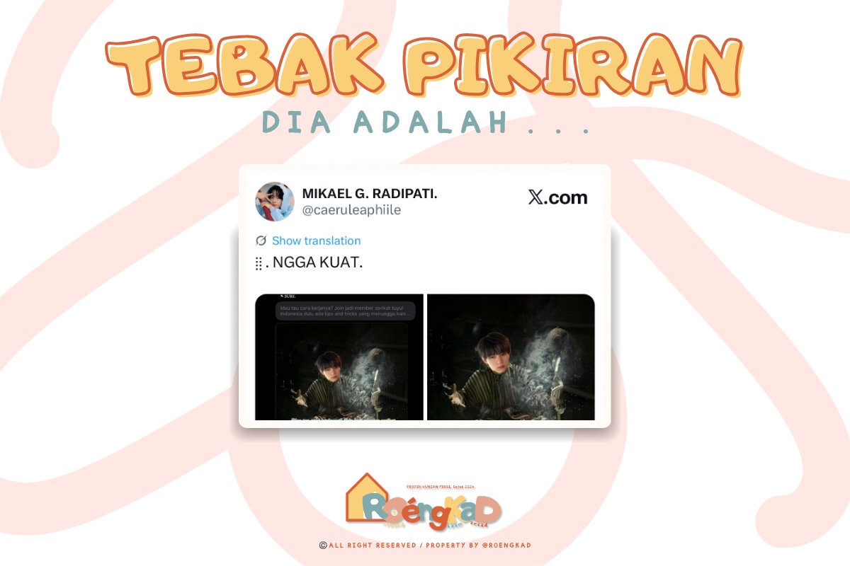 R0ENGKADz's tweet photo. ️️️ ️
 ️️️
WOW, hebat semuaa,, 

Jawabannya adalah MIKAEL!!

Sebagai raja yang adil nan bijaksana, semuanya - 2.5 point 😌

 ️️️ https://t.co/ddZuciliGt