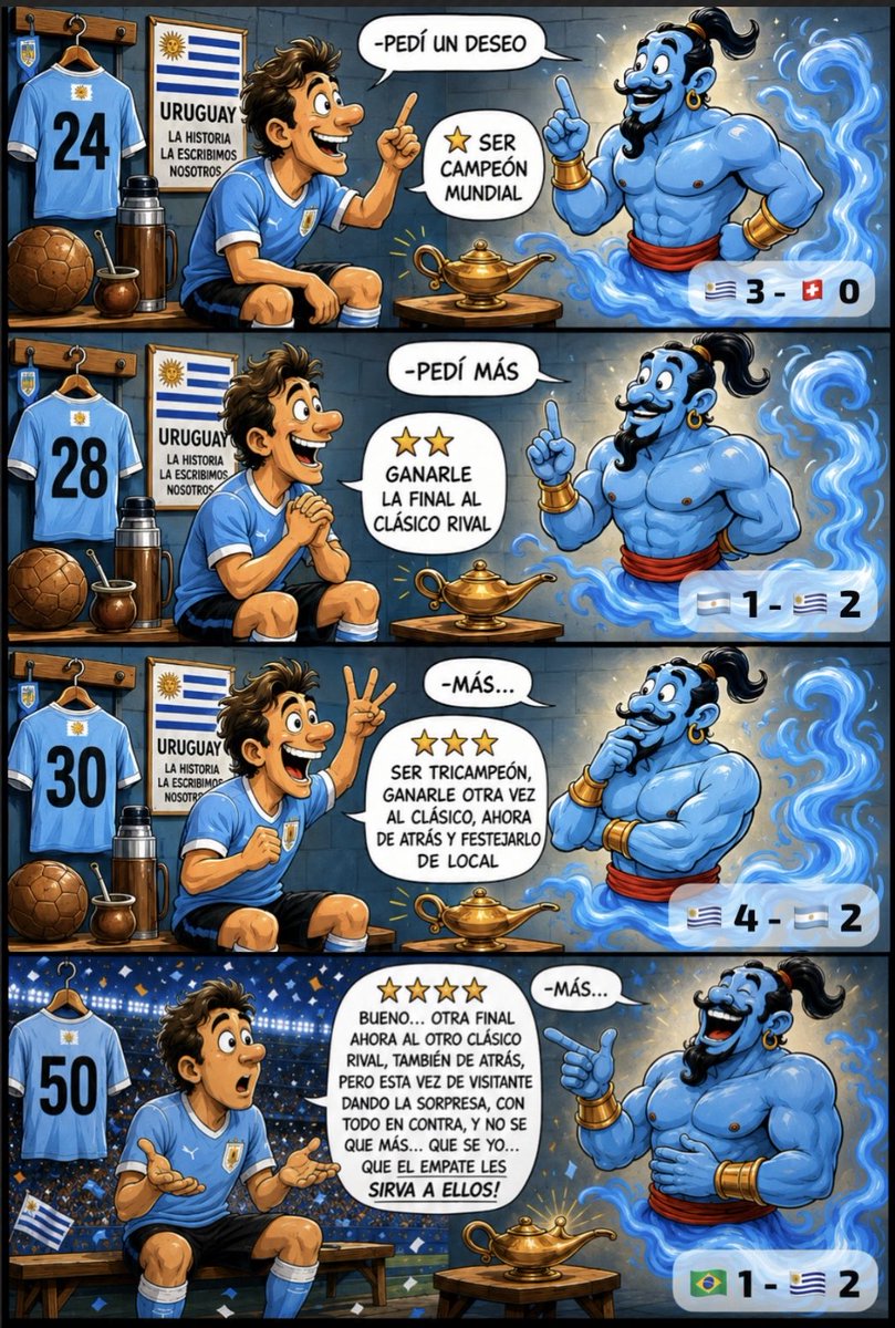 psicosiCeleste's tweet photo. -Pedí un deseo🧞‍♂️
⭐️Ser campeón mundial por goleada
-Más…
⭐️⭐️ Ganándole al clásico rival
-Más
⭐️⭐️⭐️ Al clásico rival, de atrás y de local con mi gente
-Más
⭐️⭐️⭐️⭐️ Al otro clásico de atrás y de visitante con todo en contra, y no se… que el empate les sirva a ellos!

GAME OVER https://t.co/jnKhNdTViN