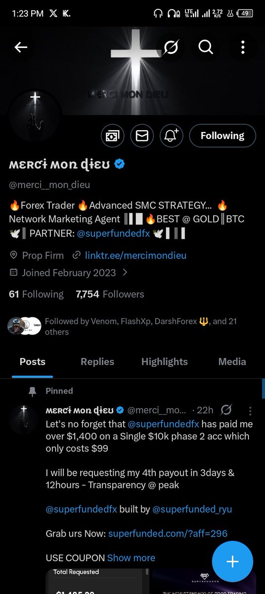 thereal_odex's tweet photo. @merci__mon_dieu @bloomfunded @Infinitefx_11  @AfaaqFx  @enochplays1 
Done✅ https://t.co/V9AgiwIGiZ