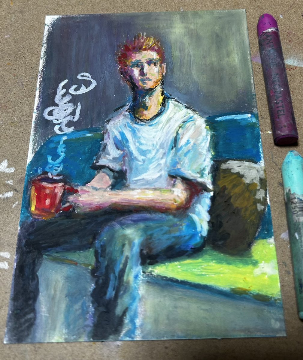 0903itokin's tweet photo. 人物の練習してしました🖍️

#オイルパステル #oilpastel https://t.co/28zIUi1JIn
