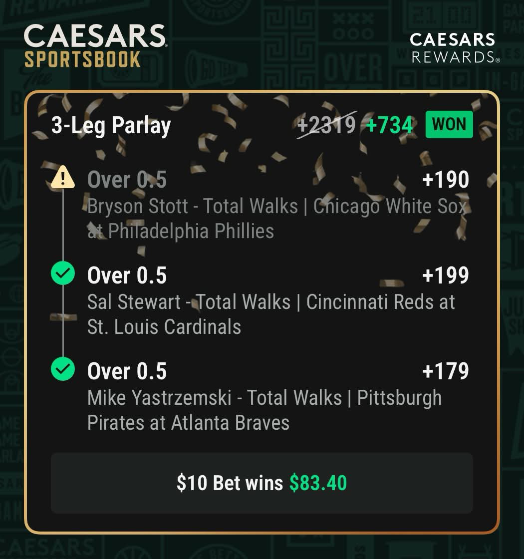 ThePrimoBets's tweet photo. Nice night for @GeckoBets 

+1081 ✅ 
+734 ✅ 
+395 ✅ https://t.co/FWbuAHQ5u5