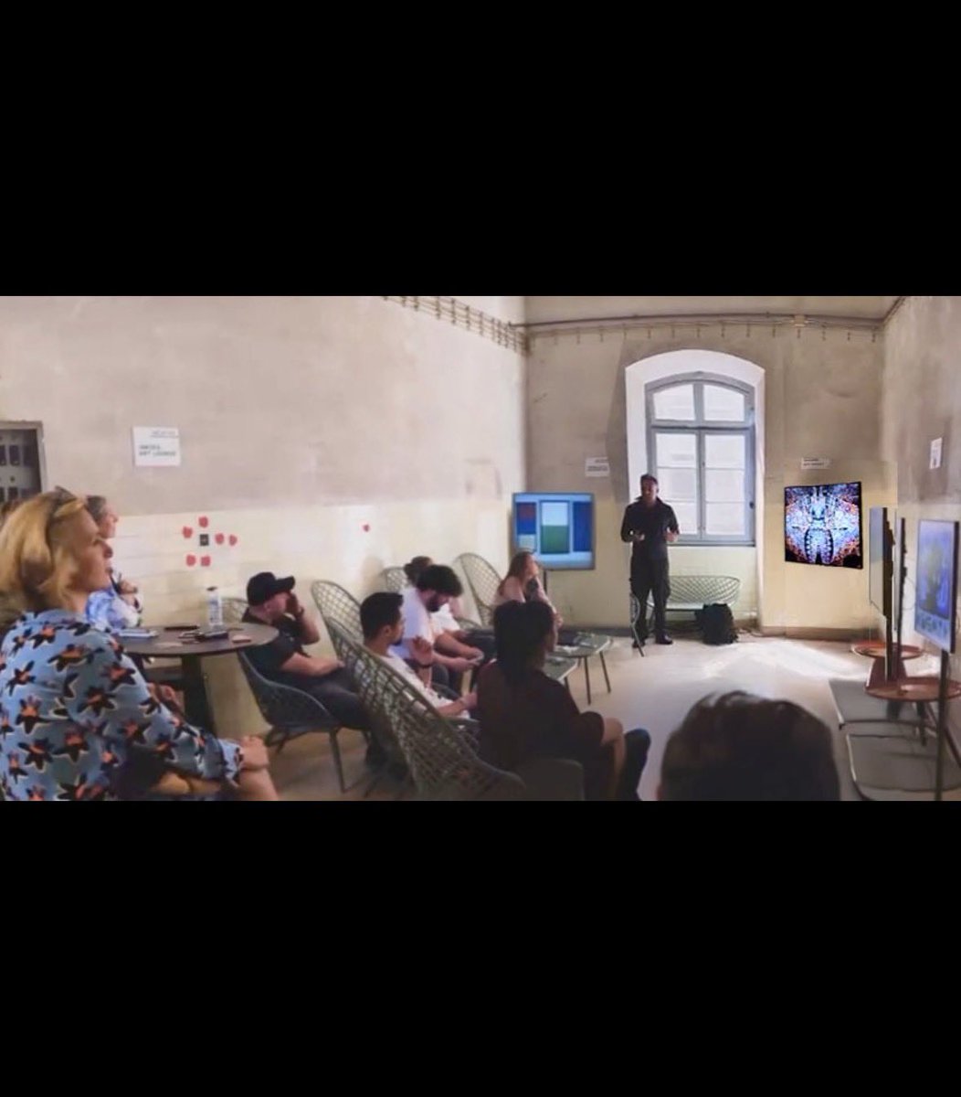 Kantfish_'s tweet photo. I am not totally sure  what is going on here. But something is happening.

AI Decentralized Metaverse on the screens - NFC Lisboa 2026 https://t.co/ybCZA8jY2O