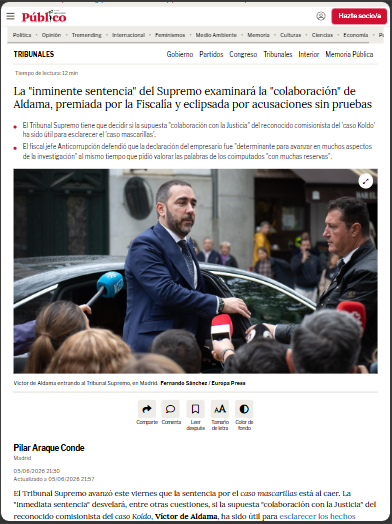 RMacutoNews's tweet photo. "La colaboración d Aldama, premiada x la Fiscalía, eclipsada x acusaciones sin pruebas".
Traducido al castellano político:
—¿Hay pruebas?
—No.
—¿Hay acusaciones?
—Muchas.
—Perfecto, ya tenemos tertulia para seis meses. 📺😂
#Justicia #Ruido #Aldama https://t.co/9S03IGS47d