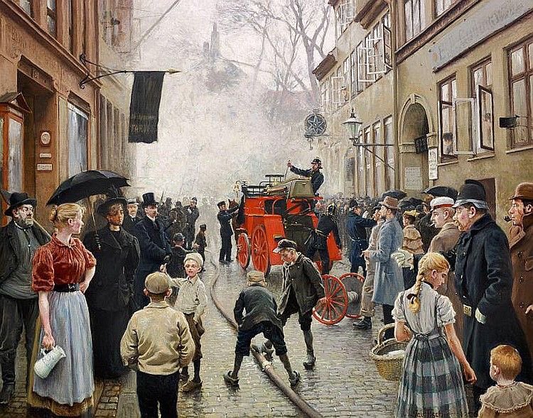 HWarlow's tweet photo. Paul Gustav Fischer  (1860-1934)
Danish artist painting everyday happenings on the streets of Copenhagen in his time 
I love his work.  The clarity after all the years  
The fish sale scene is amazing almost like being there https://t.co/29Ax5RizJg