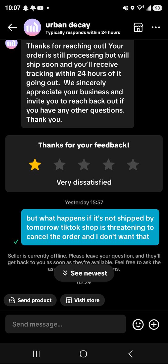Dark_Crystal69's tweet photo. doesnt read the message entirely and only focused on I would get a refind not the fact that I said I did NOT want my ordered canceled. So now I'm screwed out of getting Gash because of this experience. https://t.co/AtdbPZGCKk