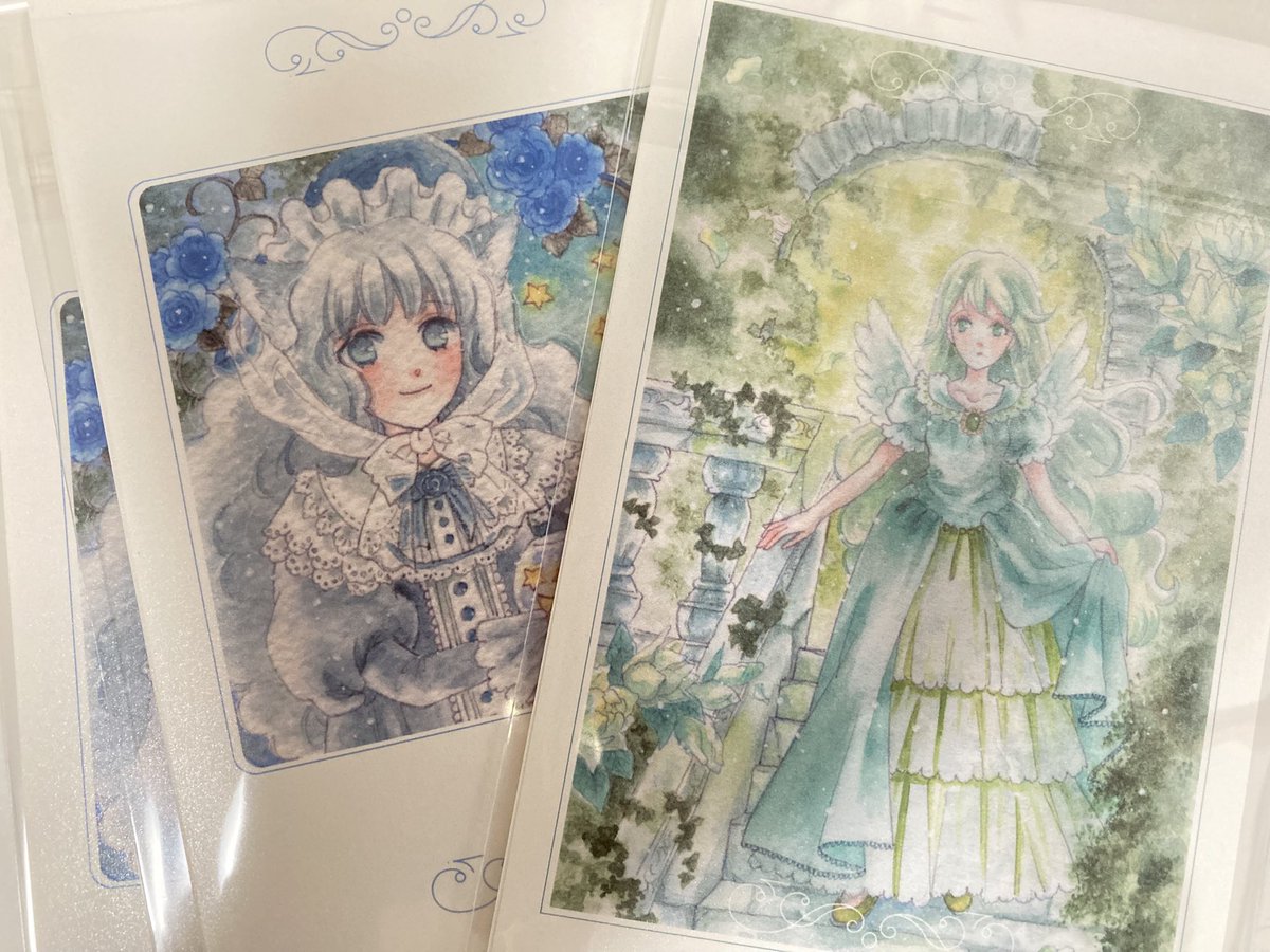 houduki_ichi's tweet photo. 明日…もう今日ですね💦
真空ちゃんのコミティアスペースにてほんの少しだけ委託お願いしてます。
真空ちゃん共々どうぞお願い致します💕

（今回余裕無くて💧ミニ原画2点とポスカ2枚セットちょっぴりです）

#コミティア https://t.co/jGsOoQRCAE