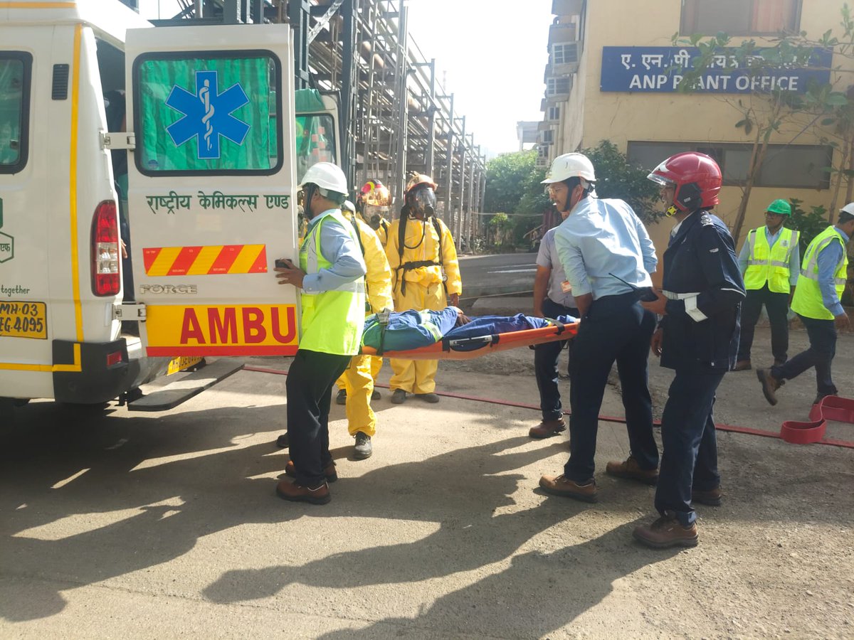 05NDRF's tweet photo. 05 Bn NDRF participated in a Joint Annual Mock Exercise at RCFL, Mumbai on 05.06.2026.
The exercise witnessed active participation from CISF, Mumbai Police, Police QRT, ATS, RCFL Fire & Safety, Fire Tenders from RCFL/HPCL/BPCL, Ambulances, RCFL Management & Officials, DISH, State Disaster Management Team, HPCL, and BPCL.
The mock exercise enhanced inter-agency coordination, emergency preparedness, and response capabilities for handling critical security and industrial emergency scenarios.
#CISF #RCFL @NDRFHQ @ndmaindia @ANI