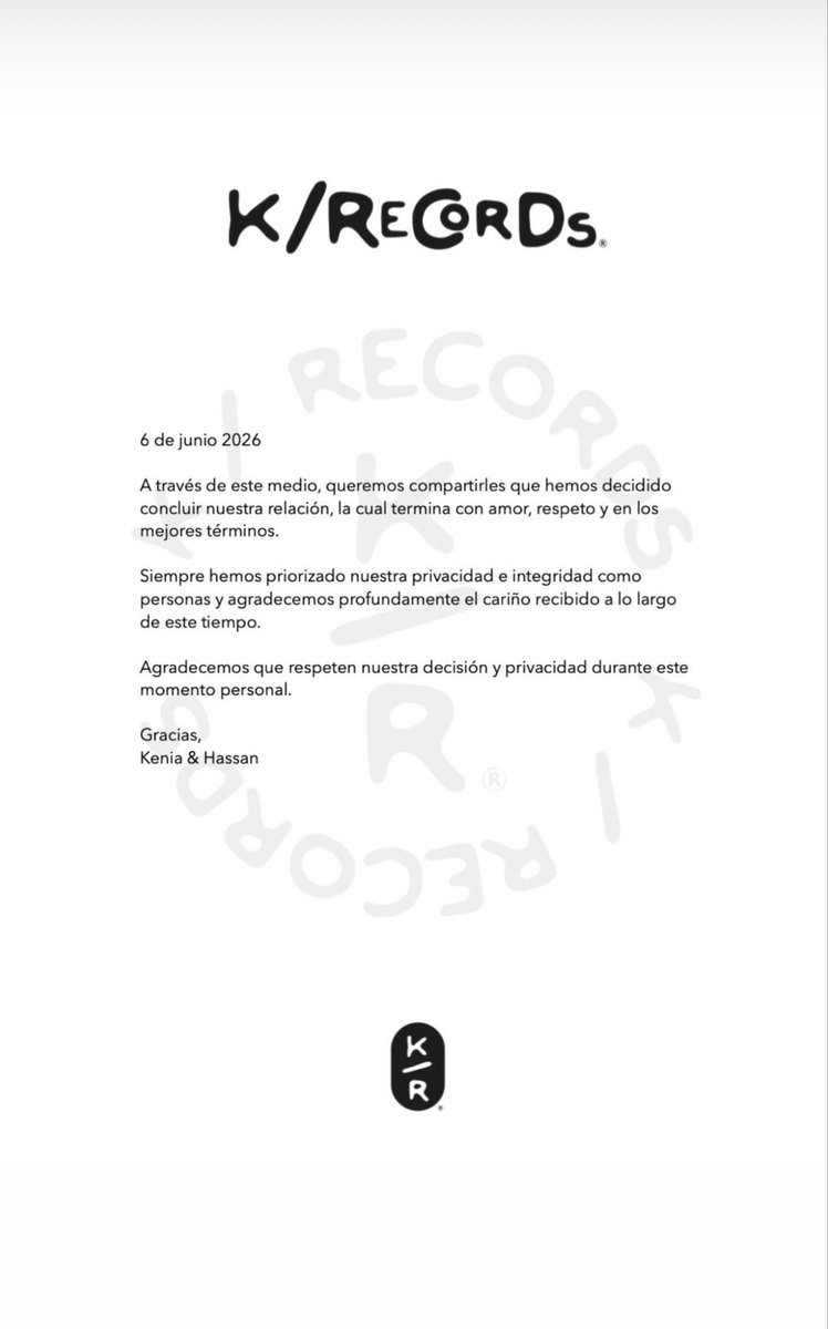 KeninisMxOFC's tweet photo. Kenia Os da por concluida su relación. https://t.co/Da3h88mWqb