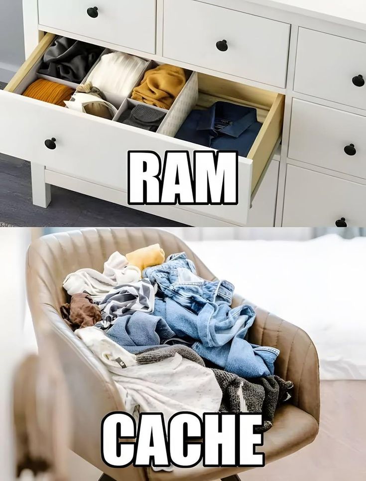 psomkar1's tweet photo. Difference between RAM and CACHE https://t.co/2LmUn4Cgft