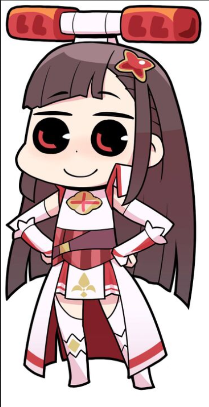 KuroeDaily's tweet photo. #NotKuroe My pride headcanons for Madoka Magica / Magica Record characters!  Day 3 of 30: Sasara Minagi. They are bigender!
(No, I dont know why there is a handle in their head either) https://t.co/pgJJZEE2BN