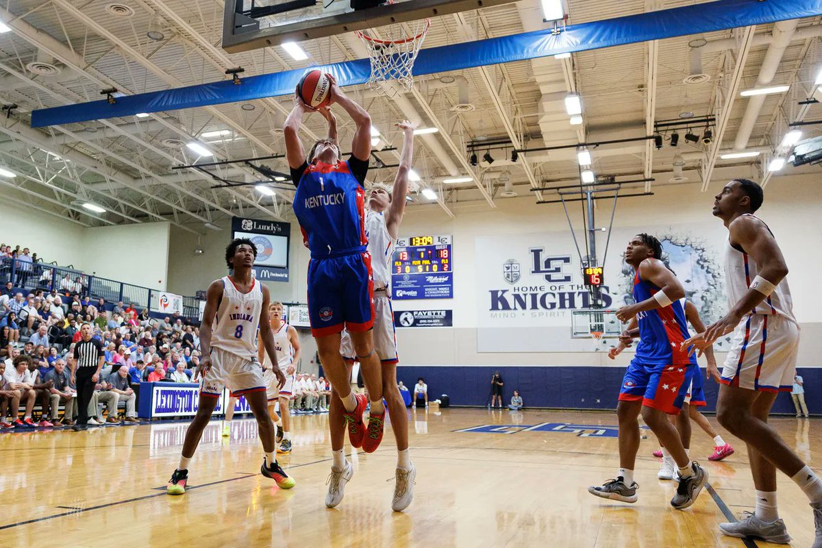KyleNeddenriep's tweet photo. 'I just love it.' Indiana All-Stars enjoy time together, enjoy beating Kentucky. On the Indiana win in Lexington on Friday night: https://t.co/HFyQbibZtq https://t.co/VIr39c7TWn