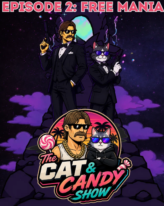 theNFTcat_sol's tweet photo. 🍬🐱 CAT & CANDY SHOW EP2: FREE MANIA 🎉

The next episode is all about FREE ALPHA.

Free mints.
Free rewards.
Free opportunities.

🎙️ Live discussions
🎁 Community finds
👀 Hidden gems
🌀 Portal alpha
And.. INFINITE FUN updates?!👀

Got something free the community should know about?

Drop it below 👇

Let's see what's worth claiming.
🌀 The portal opens soon.