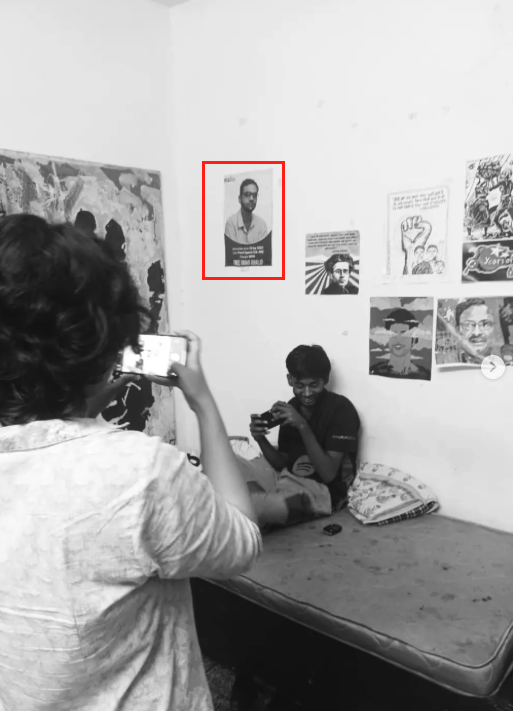 VijayGajeraO's tweet photo. This is a Marxist leader, Anjali, who was on the CJI stage alongside Abhijit Dipke and Saurav Das.

Whose photo can you see in her room? https://t.co/uo1xQll8mi