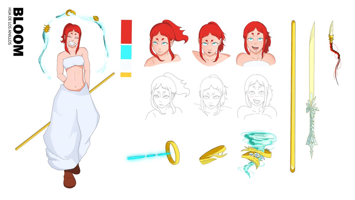 polrraw's tweet photo. Character sheet. Meet Bloom, the protagonist of ‘Golden Flower’ [黄金の華] https://t.co/Ebp0cqjiC8