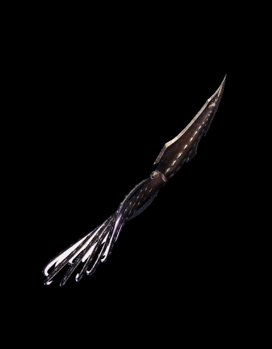 CapTheCaptain's tweet photo. I hope Kushala being in isn't a free pass for Teostra, I can live with one of em but both i couldn't give a flying dosha shit about.
Kushala has the better armour &amp; weapon designs imo so better him xD
The IG is a squid design it'll pair nicely Nu Udras Octo armour. https://t.co/fZOzdTslcd