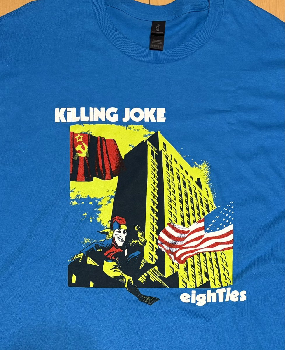 teruice's tweet photo. KILLING JOKE / EIGHTIESのTシャツをGET！大好きな曲だしオフィシャルだし、色味・デザインも最高なので買わない理由なし！嬉し過ぎる！ https://t.co/Rk8nJgYLHr