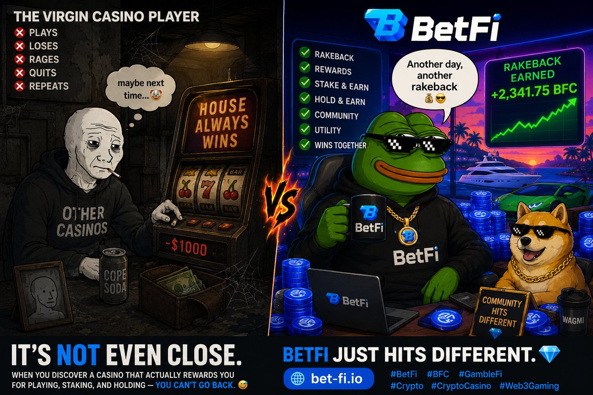 OfficialBetfi's tweet photo. 📷 It's not even close.  

When you discover a casino that actually rewards you for playing, staking, AND holding — you can't go back. 

📷 BetFi just hits different. 📷 📷 https://t.co/n200v51NaL #BetFi #BFC #GambleFi #Crypto #CryptoCasino #Web3Gaming https://t.co/pACGdH7H55