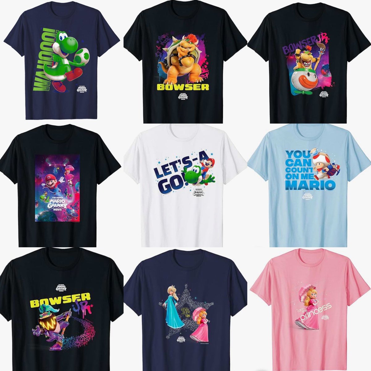 他にも沢山のザ・スーパーマリオギャラクシー・ムービーのTシャツが