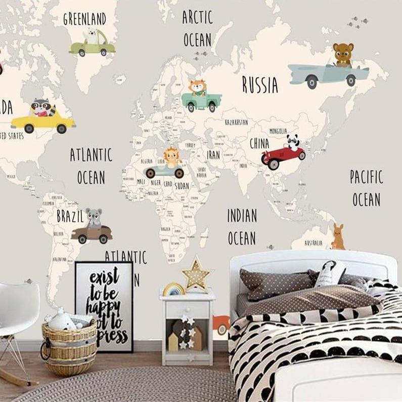 BvmHome's tweet photo. What’s not to like about this mural from BVM Home? It can be made to your exact wall size.
Custom Wallpaper Cartoon World Map Mural for Kid's Room (㎡) 
To order:   https://t.co/j3gAmC0jCL https://t.co/2yNp84IAjm