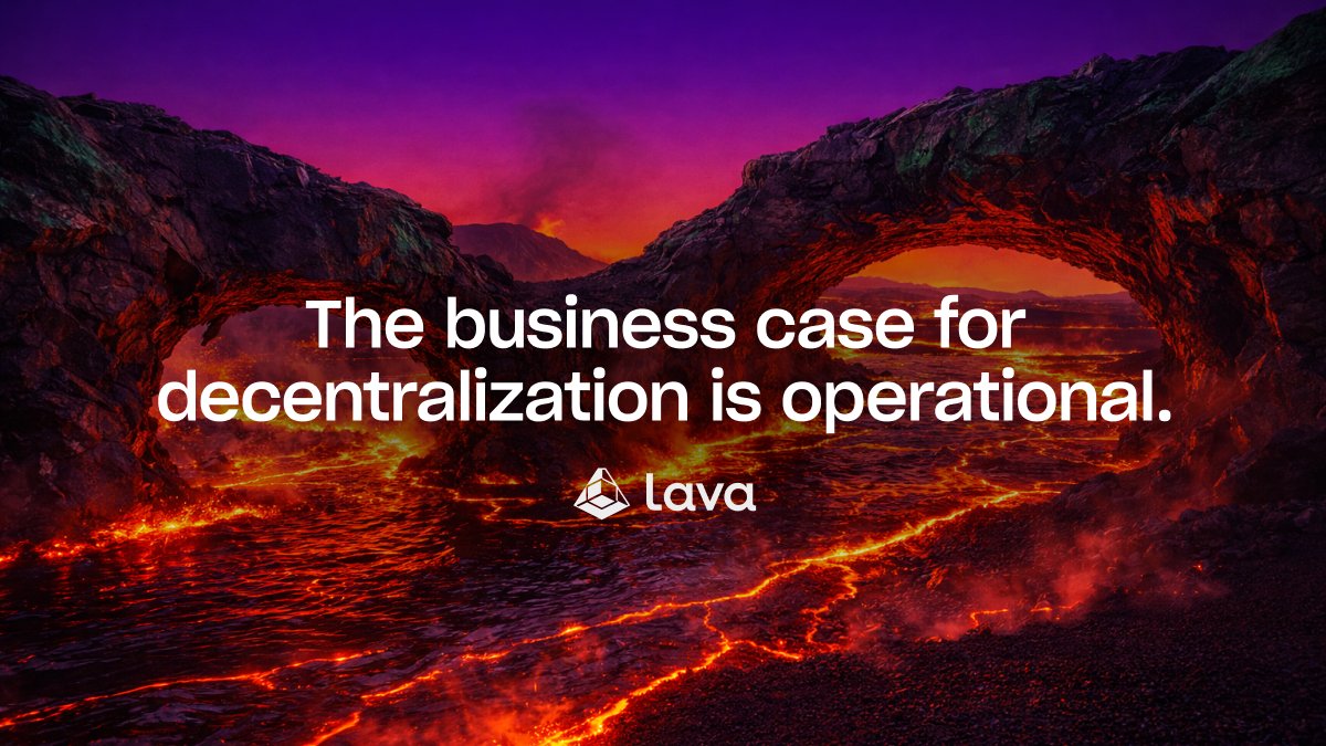 lavanetxyz's tweet photo. Decentralization isn't the pitch. What it delivers is. 🌋

Traditional finance requires performance, predictability, and safety. Lava's peer-to-peer data layer meets that standard, with verifiable uptime, node accountability, and multi-chain access that scales without single points of failure.