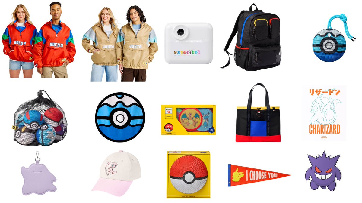 PokemonRestocks's tweet photo. New Target x Pokemon Exclusive Collection Drop 2 Available Now! 🎯

Full Collection: https://t.co/2nAG3cloA8

Apparel 👕
Hoenn Starter Jacket: https://t.co/ETFhY5HkDM
Johto Starter Jacket: https://t.co/sYmi3OySGQ
Mew Trainer Cap: https://t.co/RrU9EEa8dB
Eevee Trainer Cap: https://t.co/DGQQx87VK2
Snorlax Shirt: https://t.co/lu4gsIF7Vx
Psyduck Shirt: https://t.co/LP89H4z1jK
Pink Sweatshirt: https://t.co/PfyjuO0RUr

Accessories 🎒
Adventure Backpack: https://t.co/gn97TkRDav
Adventure Tote: https://t.co/lK44iFnIGe
Eevee Bag Charm: https://t.co/aKC7x2yTXb
Psyduck Bag Charm: https://t.co/xriLtsyQsC
Jigglypuff Bag Charm: https://t.co/Mr8Rq71qkN
Poke Ball Towel: https://t.co/0yKJfC0qn5
Dive Ball Towel: https://t.co/0uoKLbqYD3
Snorlax Towel: https://t.co/MXz5HZ9lIi

Electronics & Toys 📸
Toss & Catch: https://t.co/6cHYGOPlNM
Instant Print Digital Camera: https://t.co/DTKzpZsiZ2
Dive Ball Speaker: https://t.co/9Mv3aE8vm3
Poke Ball Kickball: https://t.co/yb12PJn8B3
Master Ball Kickball: https://t.co/oK0asftQK7
Great Ball Kickball: https://t.co/XirhIp7NA3
Ultra Ball Kickball: https://t.co/C2rksR6wnA
Splash Balls: https://t.co/Vr9bejtKpY
Pikachu Puzzle: https://t.co/3SBPs73BO4
Gengar Puzzle: https://t.co/ofC8adquG6
Charizard Puzzle: https://t.co/B1SosW6D0n
Butterfree Puzzle: https://t.co/QqDvy5QFK0
Bulbasaur Puzzle: https://t.co/AYgXSbELGY
Mew Poster: https://t.co/814ApJLILn
Eevee Poster: https://t.co/VLpHDU47CK
Jigglypuff Poster: https://t.co/rGYMrDJ3rf
Bulbasaur Poster: https://t.co/yX0PNSLGZK
Mewtwo Poster: https://t.co/ZjTDkMSMXe
Charizard Poster: https://t.co/TIULopIB6j
Psyduck Penant: https://t.co/HHZdLyaJeE
Pikachu Penant: https://t.co/8VWZ9emI7C

Good luck, let us know if you score!
#Pokemon #ad