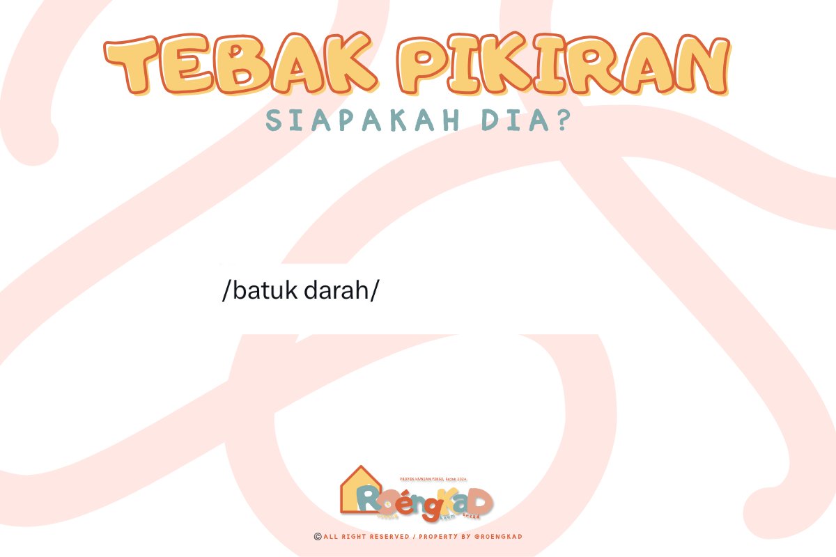 R0ENGKADz's tweet photo. ️️️ ️
 ️️️
Pertanyaan selanjutnya,,

lupa nomor berapa. Siapakah penghuni ROENGKAD yang batuk darah ini?

 ️️️ https://t.co/EGotqekpLf