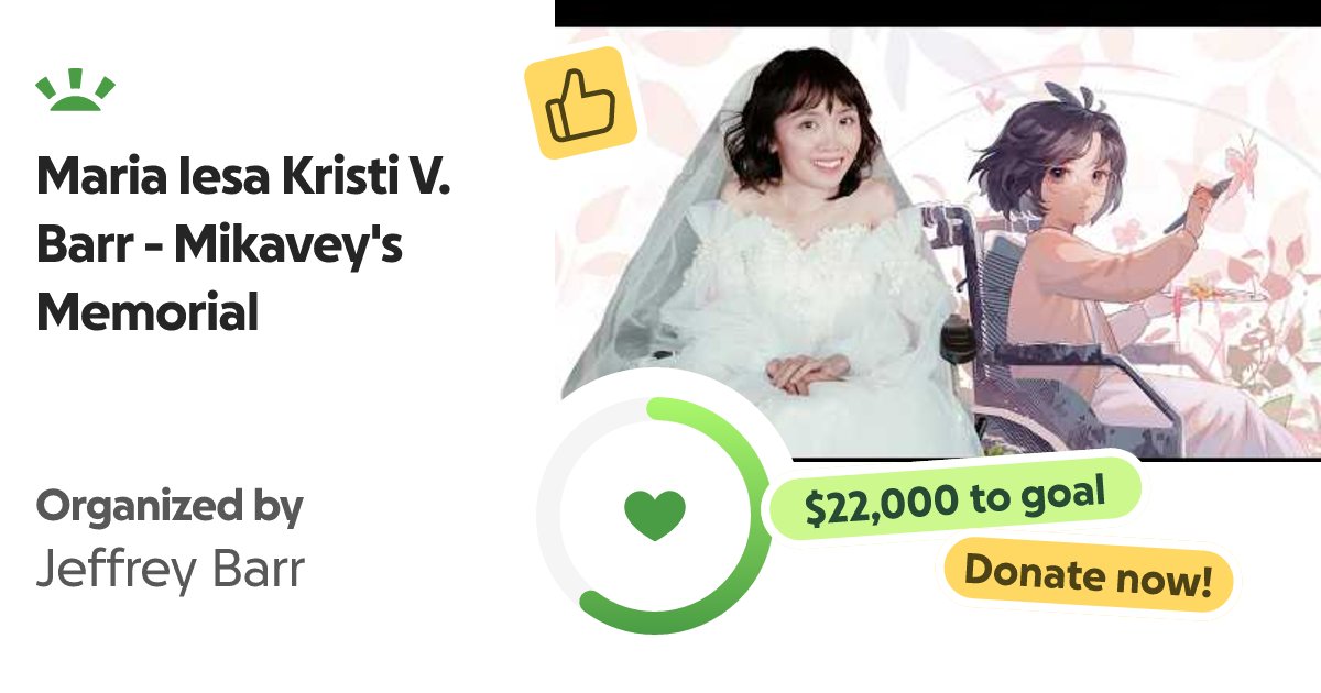 lapynneart's tweet photo. Hey guys, if you'd like to help mikavey's family pay the medical, memorial, and funeral costs, they have a funding campaign going on arranged by her husband here: https://t.co/ucOprwLs2h

I know that these expenses can build up from personal experience-- any help helps! https://t.co/grN3u6hIGV