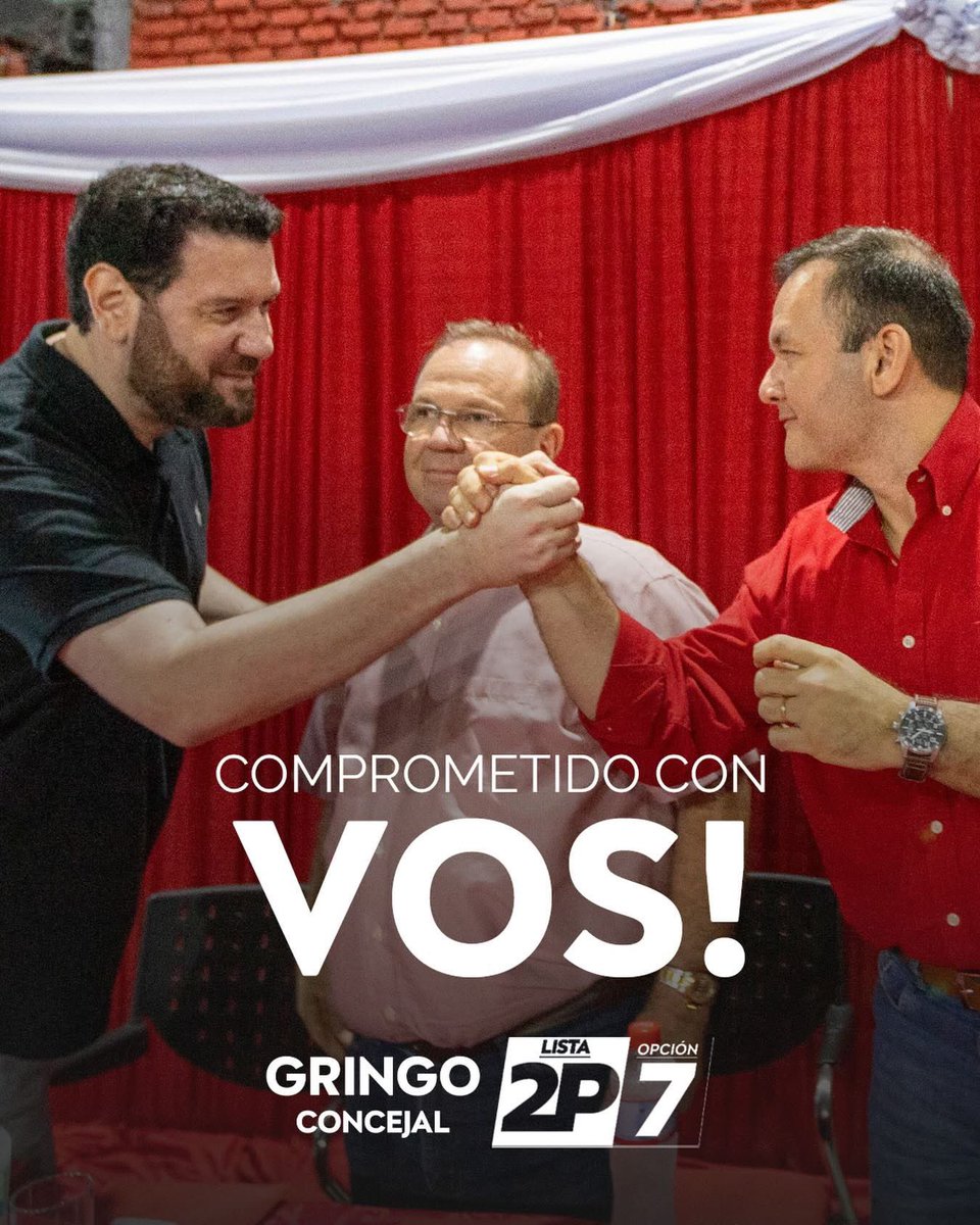 seccional11asu's tweet photo. Nuestro compromiso es Gerardo Gringo Benitez Concejal Lista 2P Opción 7 - Camilo Pérez Intendente Lista 2 ¡Vamos Juntos! https://t.co/NkYO1u7QSr