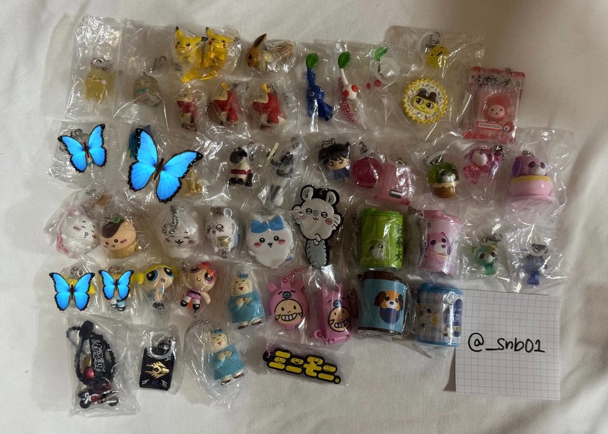 ___snb01's tweet photo. めじるしアクセサリー ガチャガチャ 買取

譲：ポケモン たまごっち ちいかわ ピクミン
       お茶犬 パワーパフガールズ ミニモニ 他

求：ハンターハンター キルア ゴン ビスケ
       kondo daisuke taiyo ametsubu

・郵送での交換のみ
・ＡＬＴ あります

お気軽にお声掛けください🙂‍↕️ https://t.co/bQre502n5L