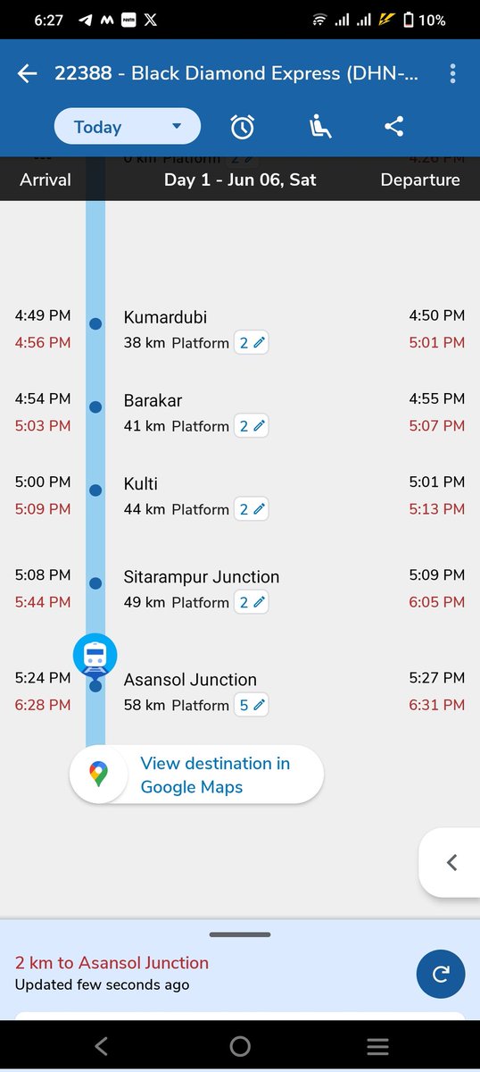 Aditya62914's tweet photo. @RailMinIndia @RailwaySeva @DrmAsansol Train No. 22388 is delayed by more than 1 hour in the Asansol division. The train has still not reached Asansol. All the passengers have been waiting at Asansol station for more than 1 hour https://t.co/P93XcPqhKG