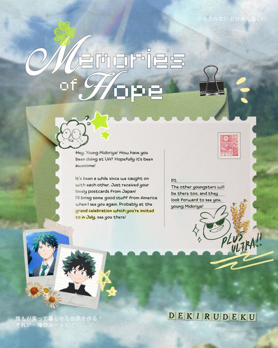 izukuday2026's tweet photo. Izuku Midoriya's Birthday Cafe 2026 🥦
Memories of Hope

Coming soon with hope 💚❇️
26.07.26

#DekiruDeku https://t.co/dwb2XOLMdz