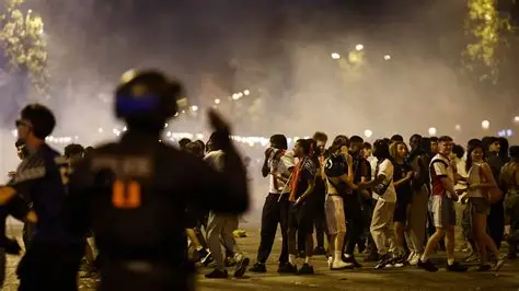 CSallustius's tweet photo. Paris goes full savanna after PSG wins, cars and shops torched, 180 cops hurt, two dead, the usual grateful enrichment from the imported hordes. French voters reward this chaos by rocketing Jordan Bardella to the top of the polls, up six points in a month.

The people aren't stupid. They see their country being gang-raped by migration and they're voting to make it stop. Elites and Brussels screech "far right" while their experiment collapses in flames.